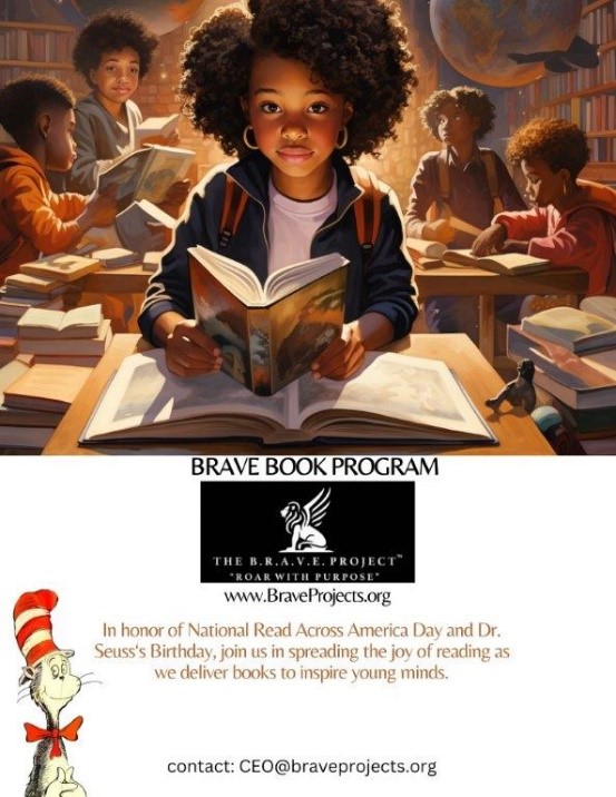 BRAVE Books fundraiser flyer for Petersburg youth.