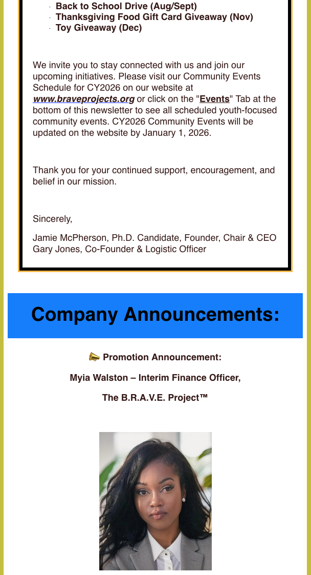 B.R.A.V.E. Newsletter volume 1, page 4