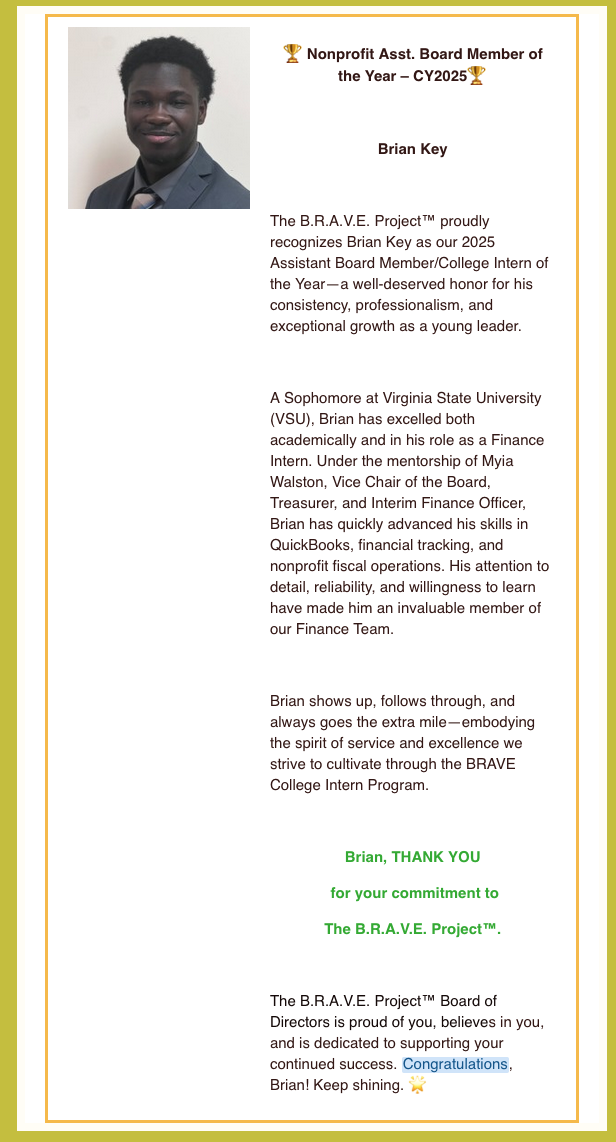 B.R.A.V.E. Newsletter volume 1, page 9