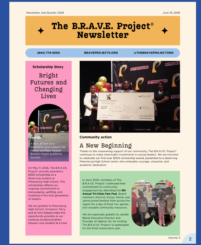 B.R.A.V.E. Newsletter volume 3, page 2