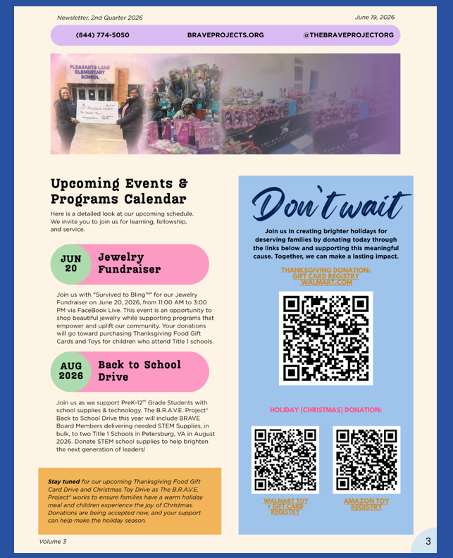 B.R.A.V.E. Newsletter volume 3, page 3