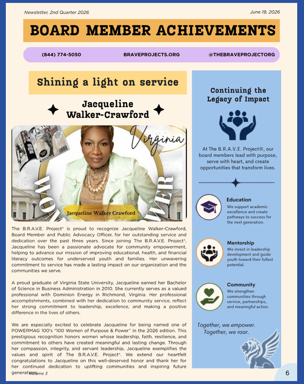 B.R.A.V.E. Newsletter volume 3, page 6