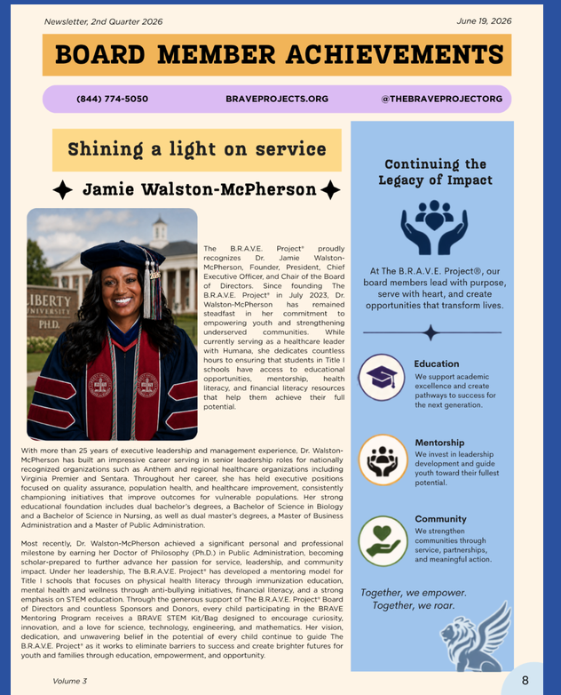 B.R.A.V.E. Newsletter volume 3, page 8